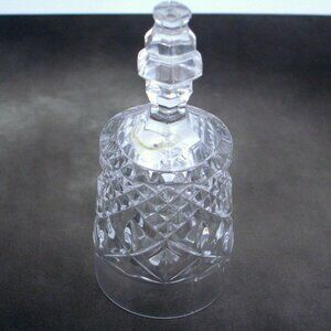 Dinner Bell 3.5" Clear Bell Leaded Crystal Cut Glass Mid Century